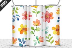 Flowers Tumbler Wrap | Sublimation Design | Tumble PNG Product Image 4