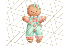 Coral and Aqua Christmas Clipart PNG, Pastel Holiday Art Product Image 3