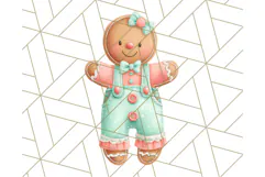 Coral and Aqua Christmas Clipart PNG, Pastel Holiday Art Product Image 3