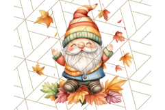 Fall Gnome PNG Clipart, Cute Autumn Gnomes with Pumpkins Product Image 3