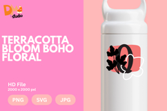 Terracotta Bloom Boho Floral Monogram Product Image 1