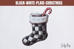 Black-White-Plaid-Christmas Sublimation Product Image 1