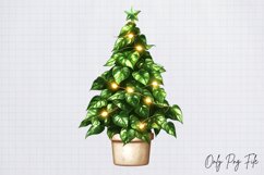 Cozy Christmas Houseplant Clipart PNG Product Image 1