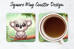 Koala Mug coaster | Coaster | Sublimation Design Product Image 1