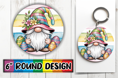 Cozy Round Keychain Magic, Easter Gnomes Product Image 1