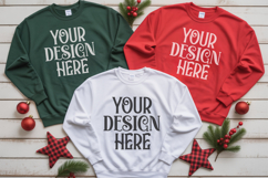 Christmas Family Matching Group T-Shirt Mockups | Holiday Fl Product Image 1