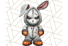Halloween Bunny Clipart, Cute Bunnies in Costumes PNG Product Image 3