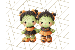 Halloween Costume Parade Clipart PNG with Monsters Clip Art Product Image 3