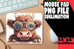 Peekaboo Cow Mouse Pad Farm Animal Sublimation Product Image 1