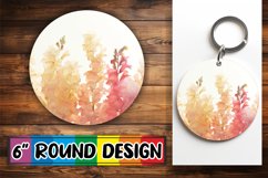 Fresh Floral Circle: Sublimated Elegance Keychain Product Image 1