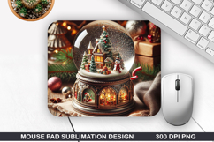 Mouse Pad Sublimation, Christmas Mouse Pad PNG Design Product Image 1