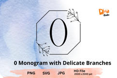 Monogram with Delicate Branches Product Image 1
