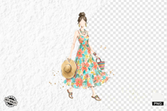 Fashionable Summer Girl Clipart Product Image 1