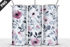 Flowers Tumbler Wrap | Sublimation Design | Tumbler PNG Product Image 1