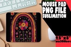 Midnight Prism: Sublimation Mouse Pad Artistry on Black Product Image 1