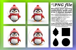 Square Festive Chibi 3D - Holiday Earring Patterns Product Image 1