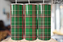 Green Christmas Plaid Tumbler Wrap -High Quality 300 Dpi Product Image 1