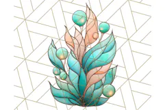 Stained Glass Sea Creatures PNG Clipart, Ocean Fantasy Product Image 3