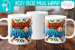 Baseball Mama T-shirt and mug PNG sublimation design Product Image 2