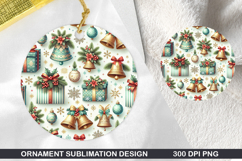 Pattern Stained Glass Ornament PNG, Digital Download File Product Image 1