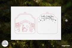 Christmas Nativity Ornament Laser Cut | Bible Quotes | SVG Product Image 2