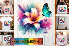 Bright TSHIRT Art PNG, Butterfly Product Image 1