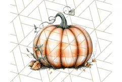 Fall Pumpkin Clipart PNG, Autumn Pumpkins, Jewel Tones Png Product Image 3