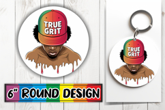 Unique Circle Keychain Magic, Afro Mam Product Image 1