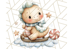 Christmas Dinosaur Party Png, Dino Clipart PNG Product Image 3
