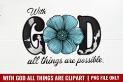 With God All Things Are Possible PNG Product Image 1