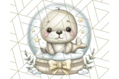Cute Arctic Animal Clipart PNG, Cute Winter Animals Png Product Image 3