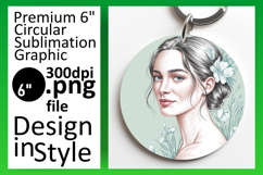 Glamorous Circle Design for Sublimation , Beauty Woman Product Image 1