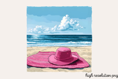 Pink Summer Sublimation Clipart Bundle PNG Product Image 7