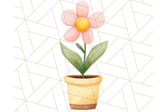 Pastel Watercolor Spring Clipart, Cheerful Floral Png Design Product Image 3