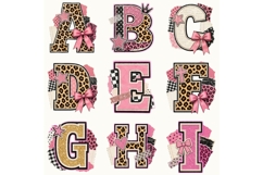 Mixed Media Collage Alphabet PNG, Leopard Print Letter Product Image 2