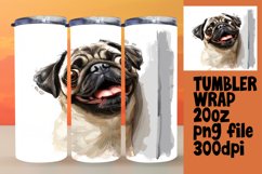 Amusing Watercolor Dog Joy Tumbler Wrap - 20oz Product Image 1