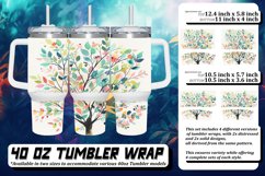 Springtime Harmony Tree Tumbler Sublimation Product Image 1
