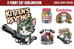 Funny Cat Sublimation PNG Product Image 1