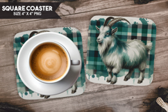 Farm Animals Square Coaster PNG Bundle, Farm Animals PNG Product Image 14