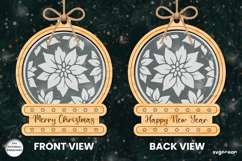 Christmas Snowglobe Ornament Laser Cut | Glowforge | SVG Product Image 2