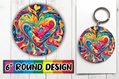 Stylish Heart Patterns in Sublimation Product Image 1