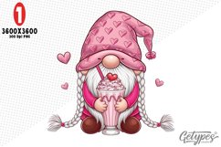 Valentine Gnome Sublimation Clipart - High Quality Design Product Image 1