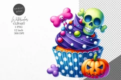 Halloween clipart, Cupcake clipart, Autumn clipart Product Image 1