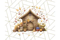 Autumn Treehouse & Woodland Cabin PNG Clipart Product Image 3