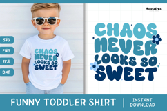 Funny Boy Toddler T-shirt Quotes SVG | Chaos Product Image 1