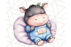 Sleeping Baby Animals PNG, Cozy Pajama Bedtime Clipart Png Product Image 3