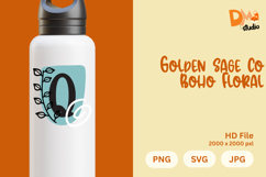 Golden Sage Co Boho Floral Monogram Product Image 1