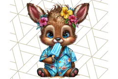 Summer Christmas Clipart PNG, Tropical Holiday Art Clip Art Product Image 3