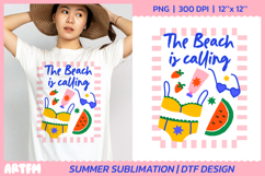 The Bach Is Calling DTF Print | Summer Vacation Sublimation Product Image 1