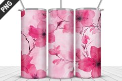 3D Flowers Tumbler Wrap | Sublimation Design | Tumble PNG Product Image 4